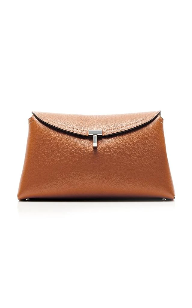 Totême Toteme - T-Lock Leather Clutch - Tan - OS - Moda Operandi 1