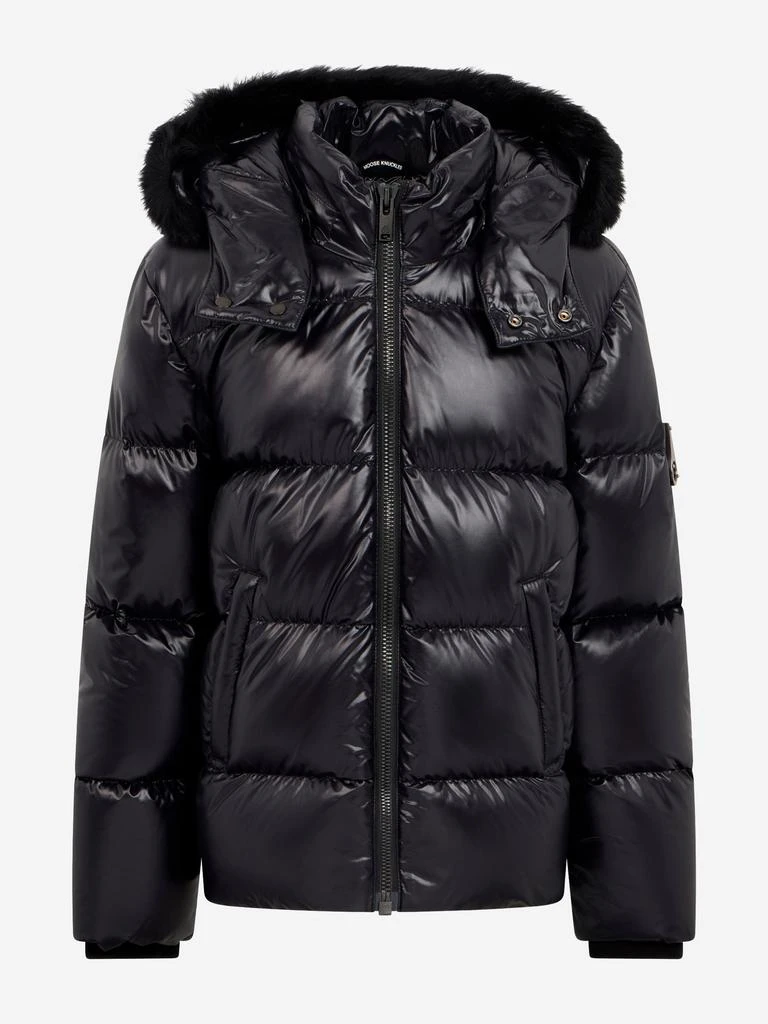 Moose Knuckles Kids Kings Down Padded Puffer Jacket in Black