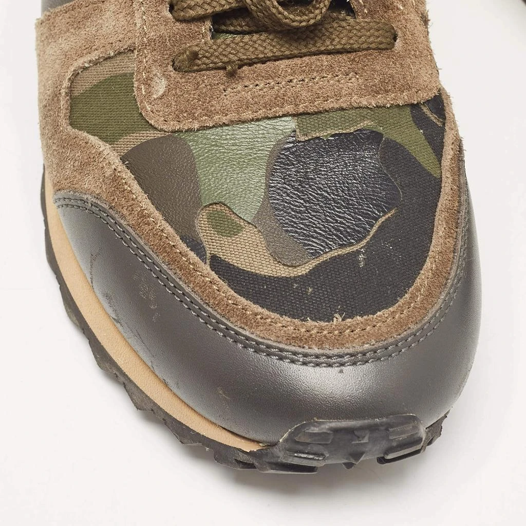 Valentino Valentino Multicolor Camouflage Print Canvas and Leather Rockrunner Sneakers Size 37 7