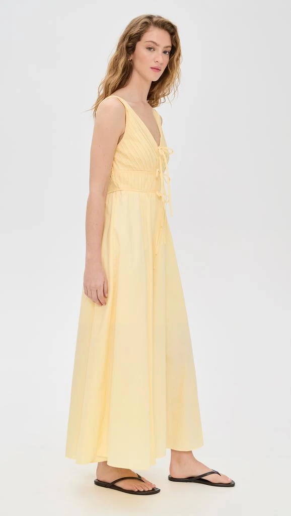 Moon River V Neck Pleated Midi Dress 4