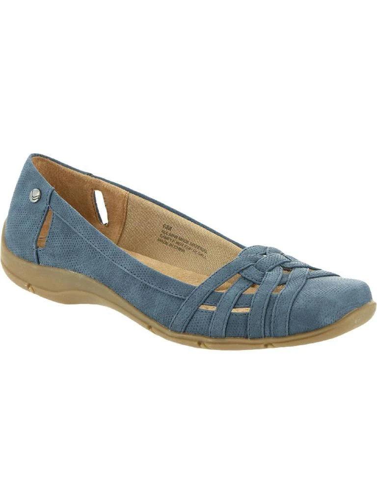 LifeStride Diverse  Womens Faux Leather Square Toe Flats 16