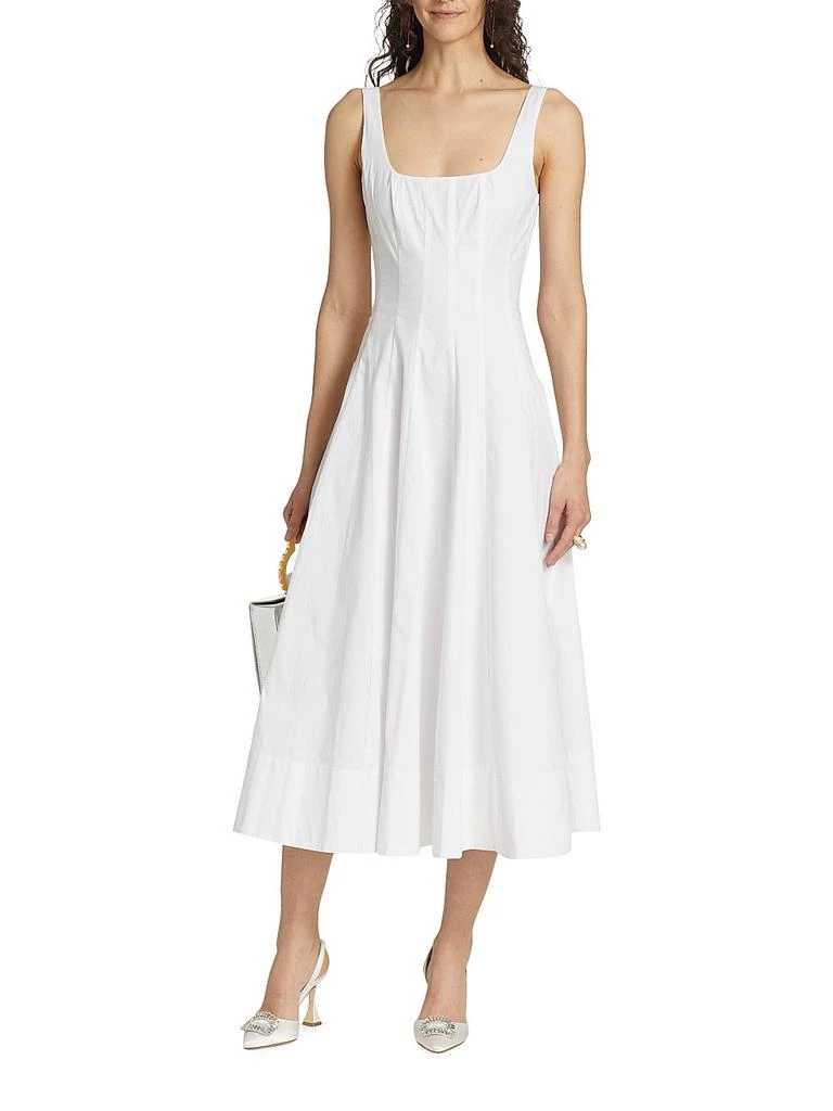 Staud Wells Cotton Poplin A-Line Midi-Dress - Dresses & Skirts - Save Extra  20% OFF On $250 - BeyondStyle