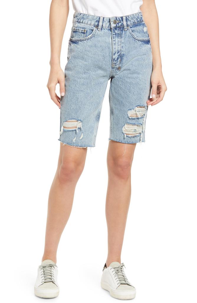 Ksubi App Laye Overkast Ripped Cutoff Denim Shorts