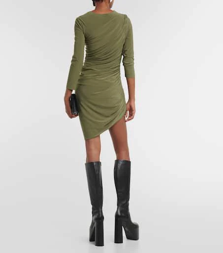 Norma Kamali Diana asymmetric ruched minidress 3