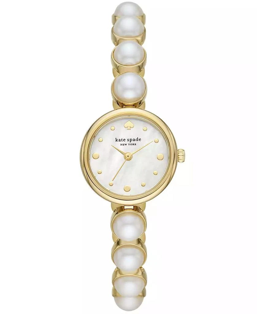 Kate Spade Monroe Gold-Tone Stainless Steel & Faux Pearl Bracelet Watch 24mm 1