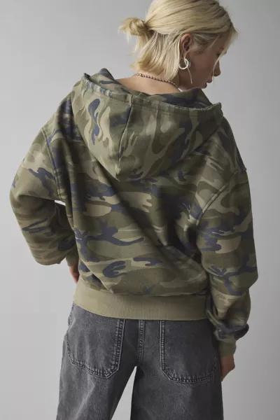Urban Outfitters UO Bleached Star Zip-Up Hoodie Sweatshirt
