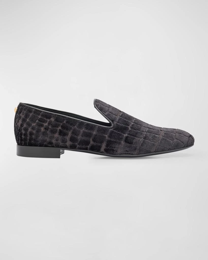 Versace Men's Croc-Stamped Loafers 1