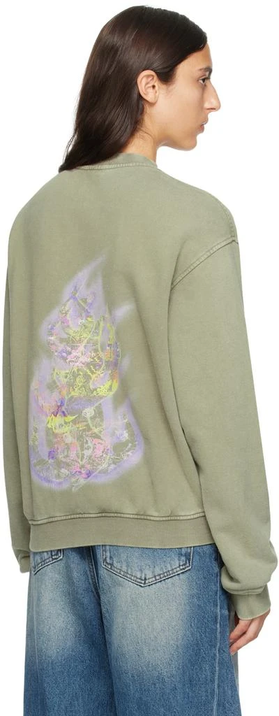 We11done Khaki Faded Sweatshirt 3