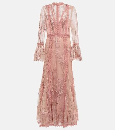 Costarellos Embellished tulle dress 1