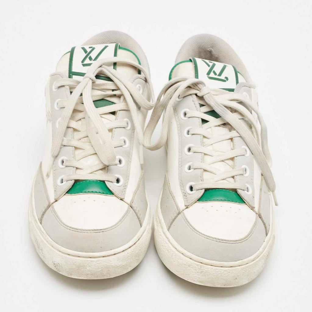 Louis Vuitton Louis Vuitton White/Green Leather Charlie Sneakers Size 38 3