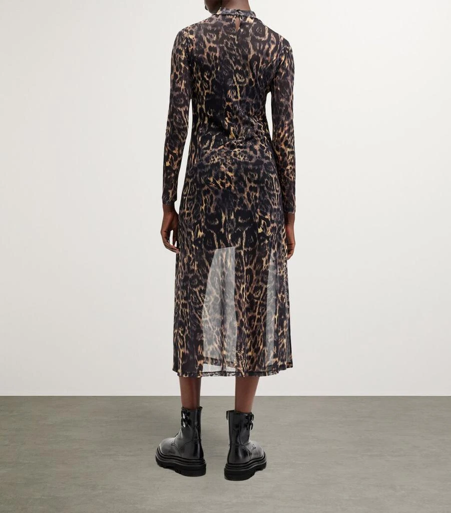 ALL SAINTS Leopard Hanna Midi Dress 3