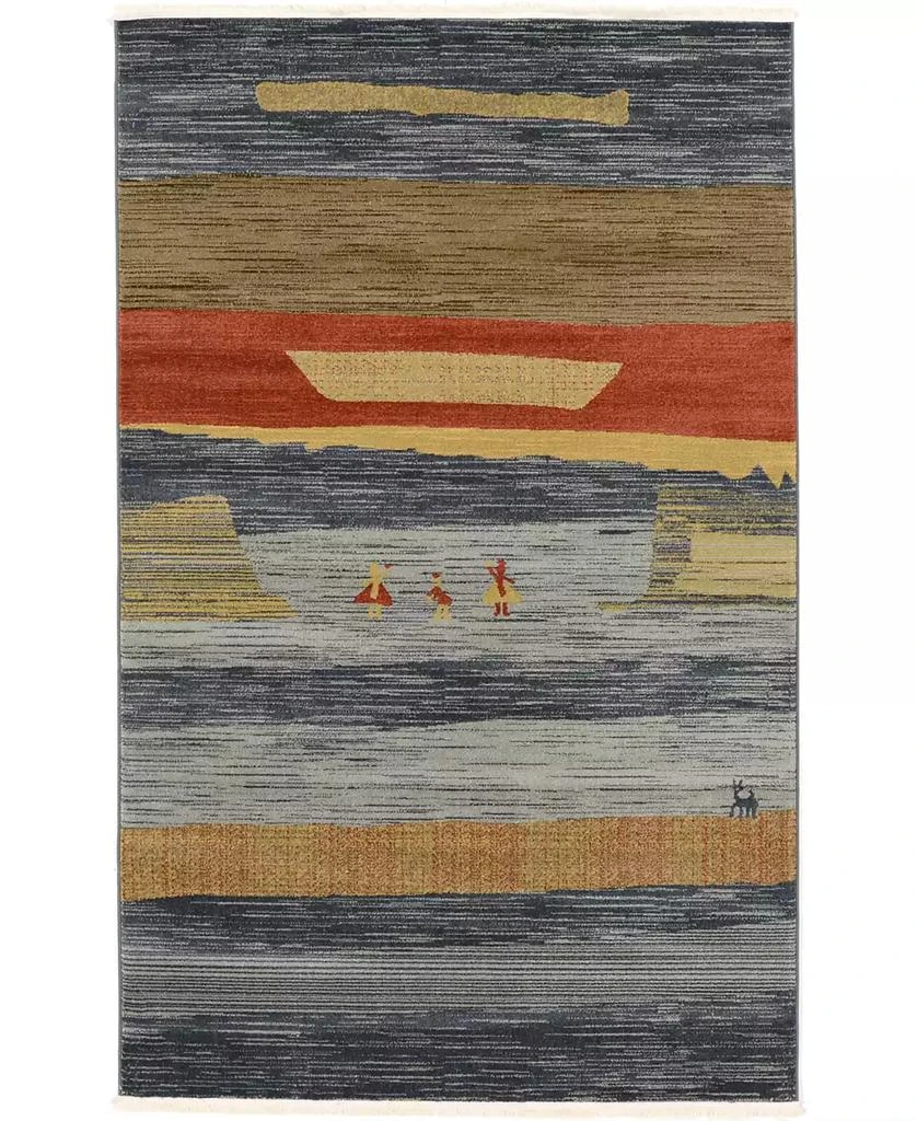 Bayshore Home Ojas Oja3 Light Blue 8' x 10' Area Rug 1