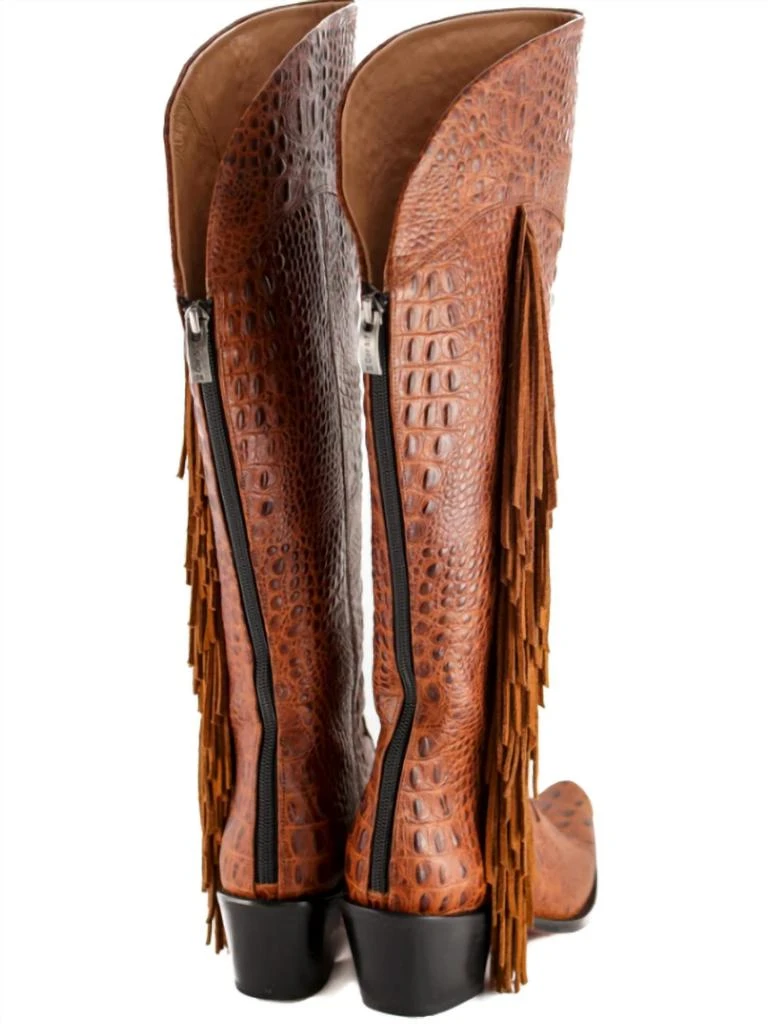Rockwell Tharp Manchester Fringe Tall Cowboy Boot In Brown 2