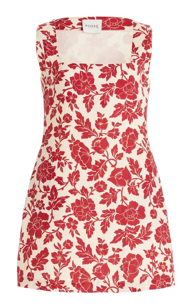 Posse Posse - Alice Linen Mini Dress - Red - L - Moda Operandi 1