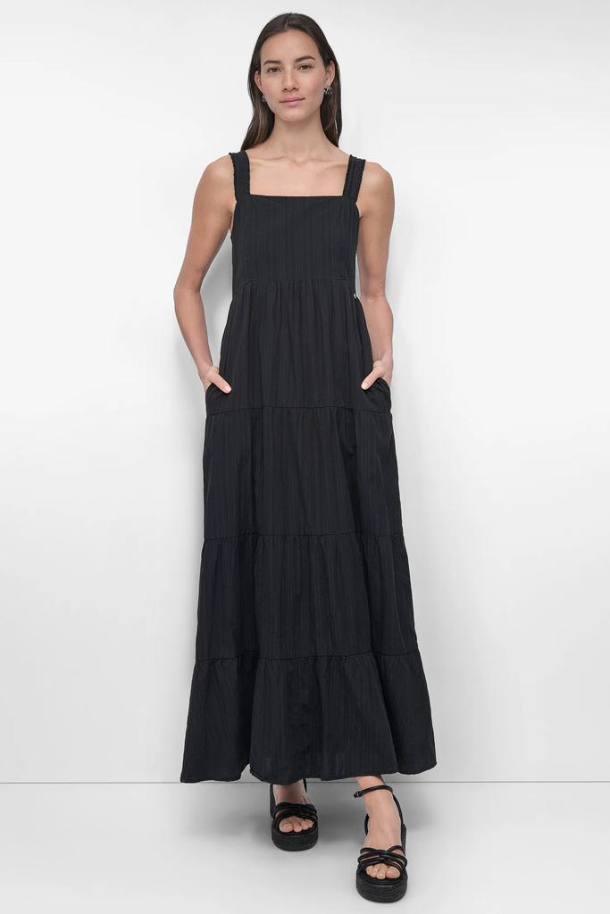 DKNY TIERED MAXI SWING DRESS