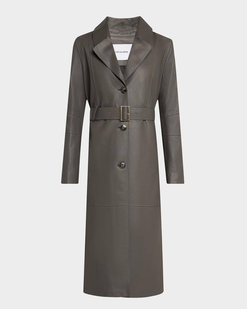 Yves Salomon Leather Trench Coat