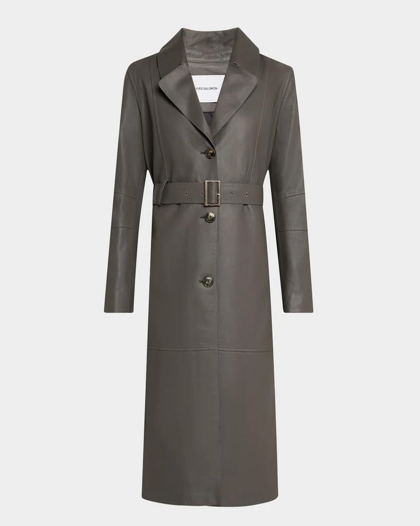 Yves Salomon Leather Trench Coat 1