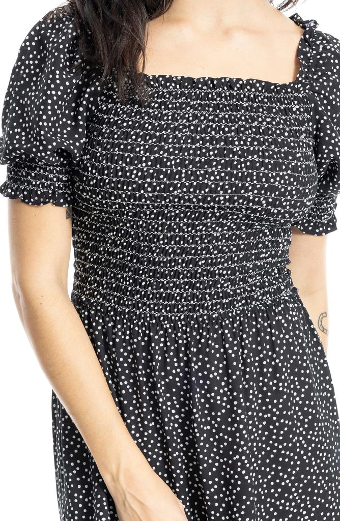 Max Studio Short Sleeve Smocked Tiered Maxi Dress 3