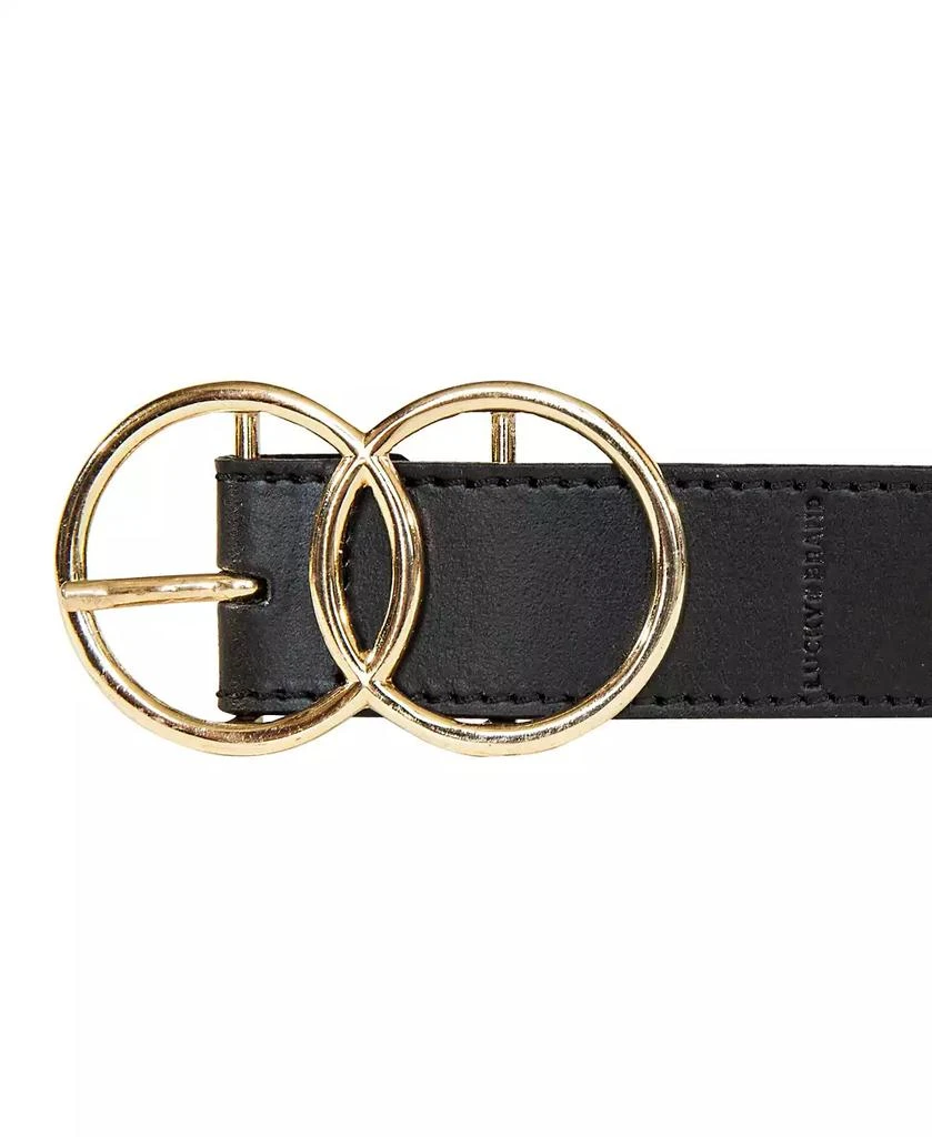Lucky Brand Women's Double O Ring Leather Pant Belt 2