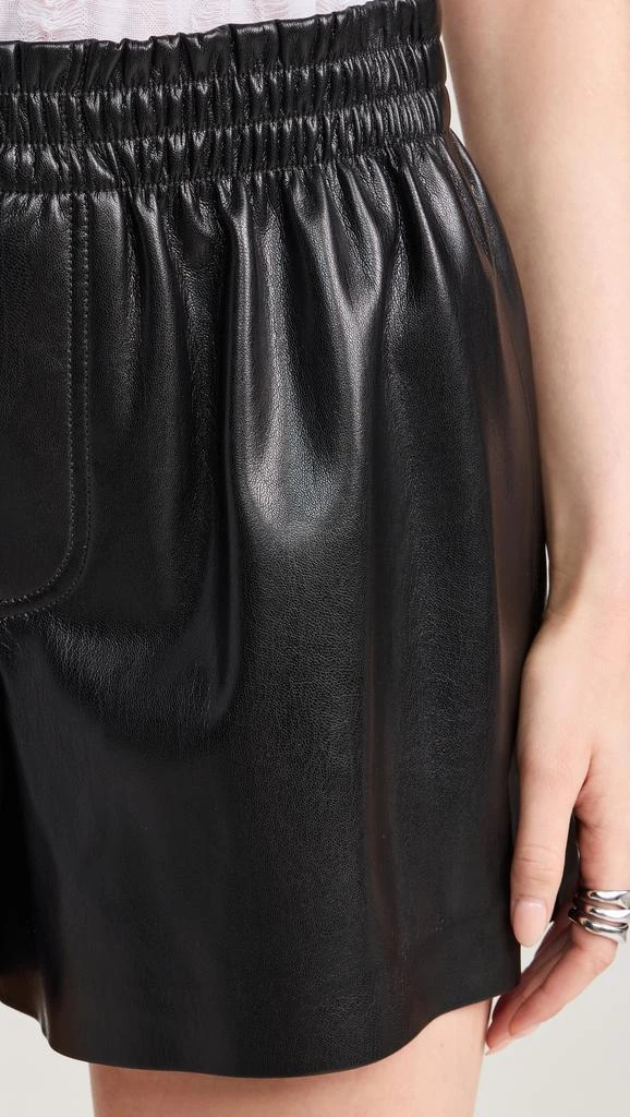 Alice + Olivia Richie Vegan Leather Boxer Shorts 5