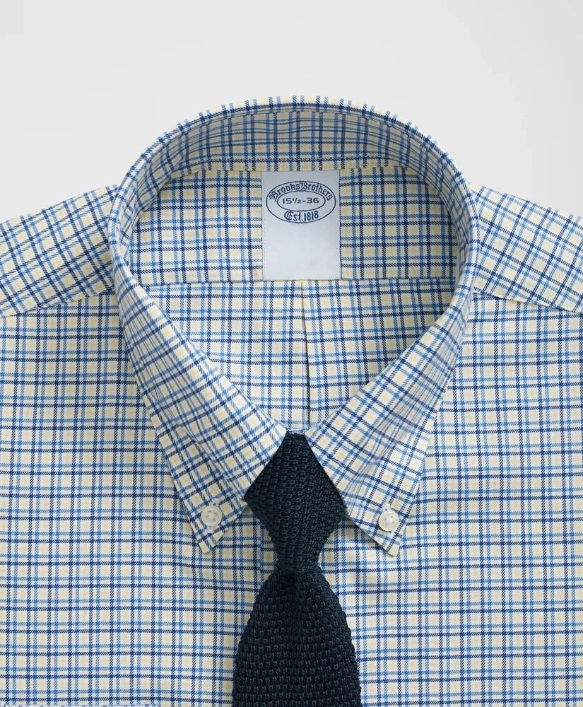 Brooks Brothers Stretch Supima® Cotton Non-Iron Twill Polo Button Down Collar, Multi-Check Dress Shirt 2