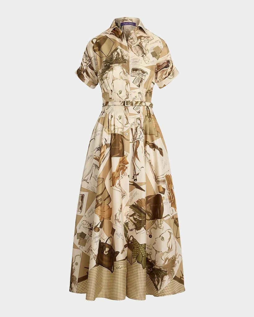 Ralph Lauren Donatella Multi Diary of a Collection Silk Shirtdress 1