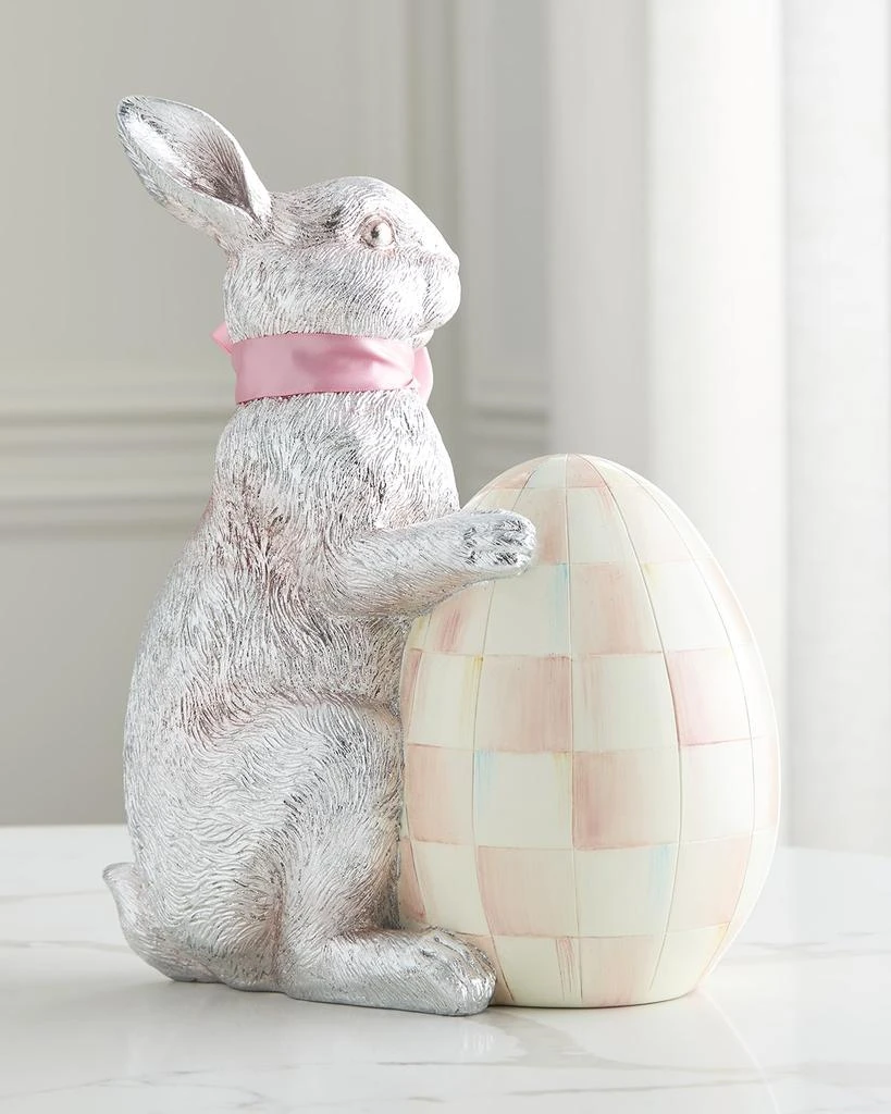 MacKenzie-Childs Rosy Check Silver Foil Bunny 4