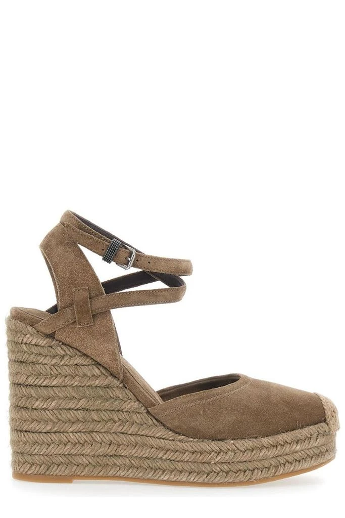 Brunello Cucinelli Brunello Cucinelli Exquisite Lace-Up Wedge Espadrilles from Cettire