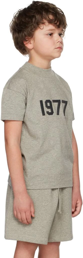 Essentials Kids Grey '1977' T-Shirt 3
