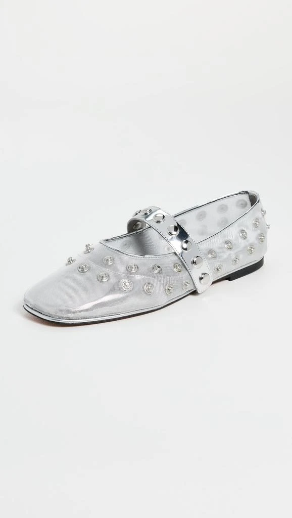 Stella McCartney Ryder Day Mesh And Mirror Alter Mat Flats With Snaps 1