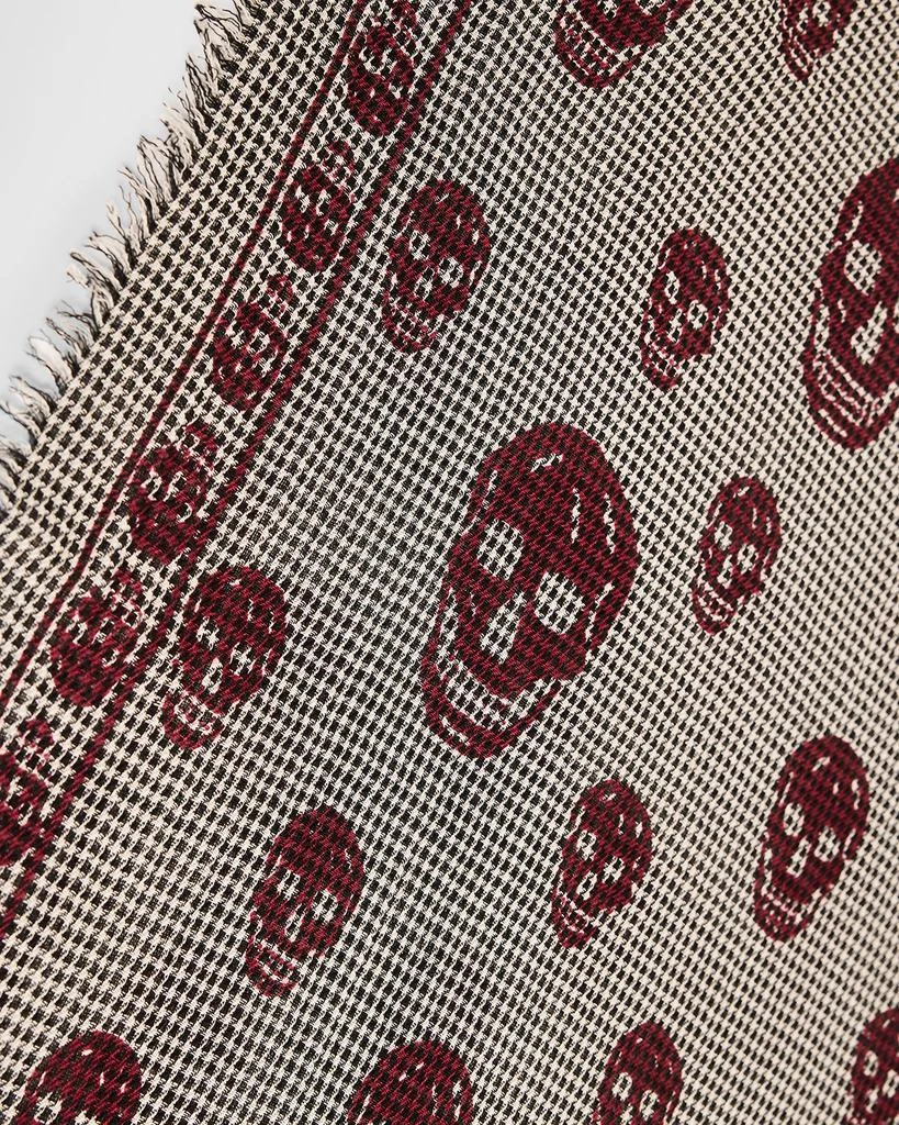 Alexander McQueen Men's Skull Houndstooth Scarf 4