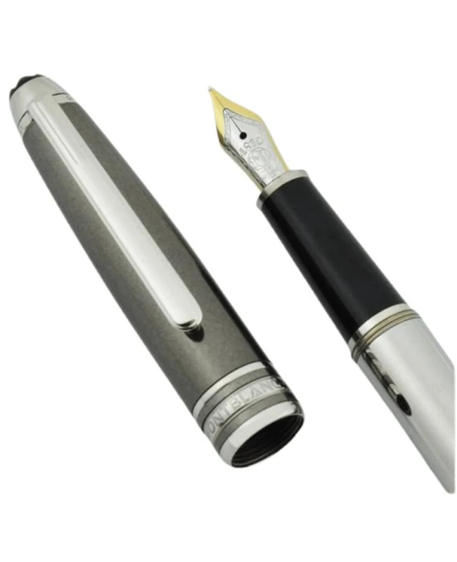 MontBlanc Montblanc Solitaire Hematite & Steel 18K Gold Medium Nib Fountain Unisex Pen 11371 1