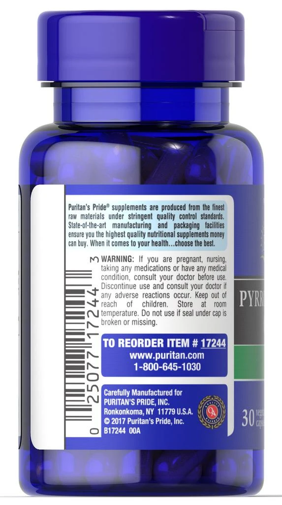 Puritan's Pride PQQ (Pyrroloquinoline Quinone) 20 mg 3