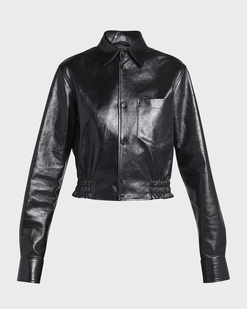 Bottega Veneta Smooth Nappa Leather Short Jacket 1