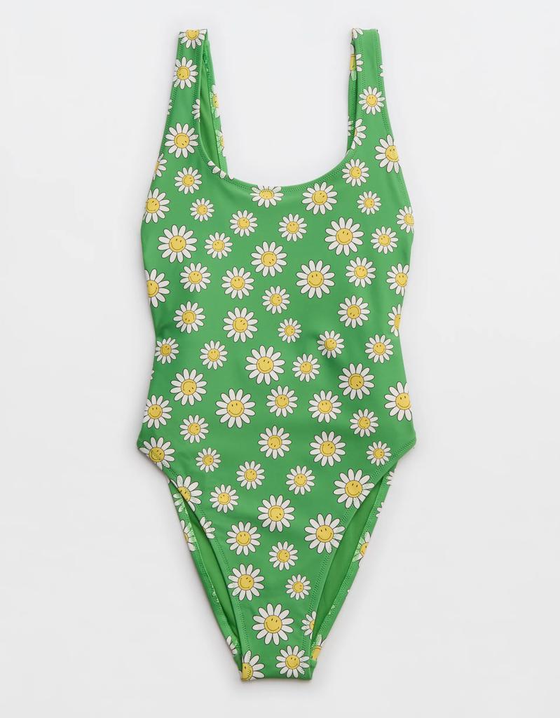 Aerie Aerie Smiley® Birthday Scoop Cheekiest One Piece Swimsuit