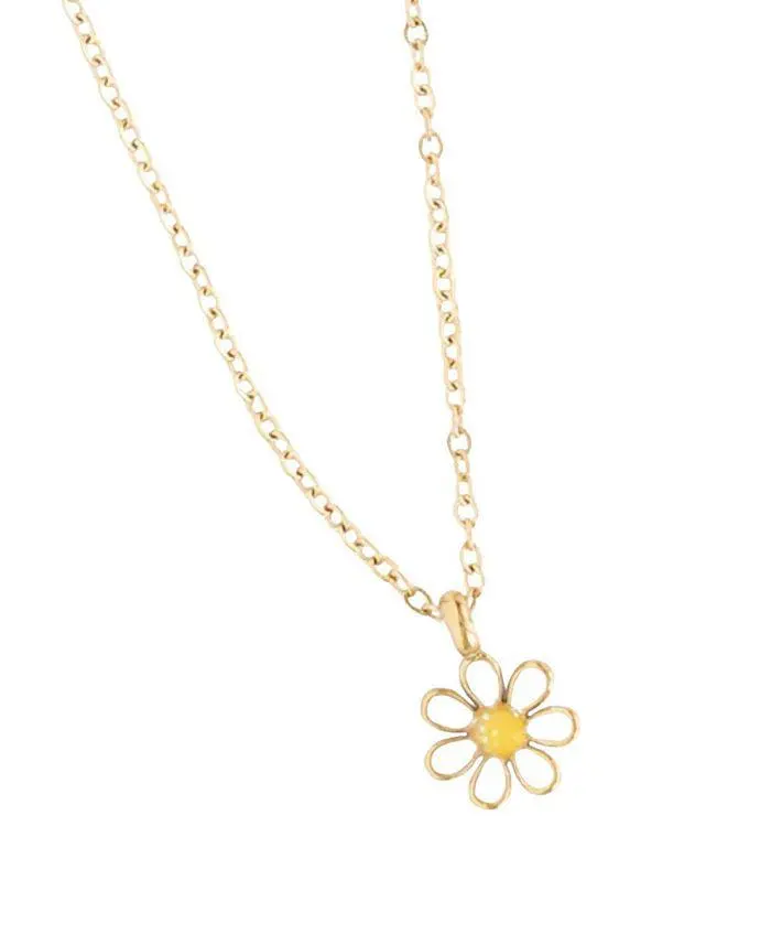 Pip Pop Girl's Daisy Pendant Necklace