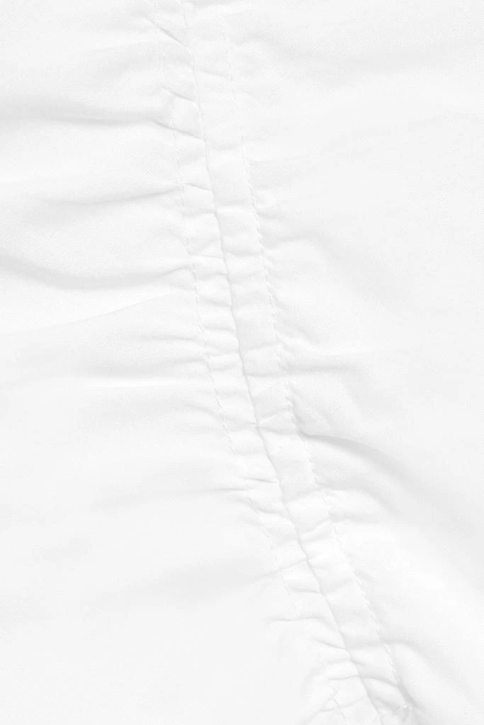 VERONICA BEARD Talulah ruched cotton-blend poplin mini shirt dress 4