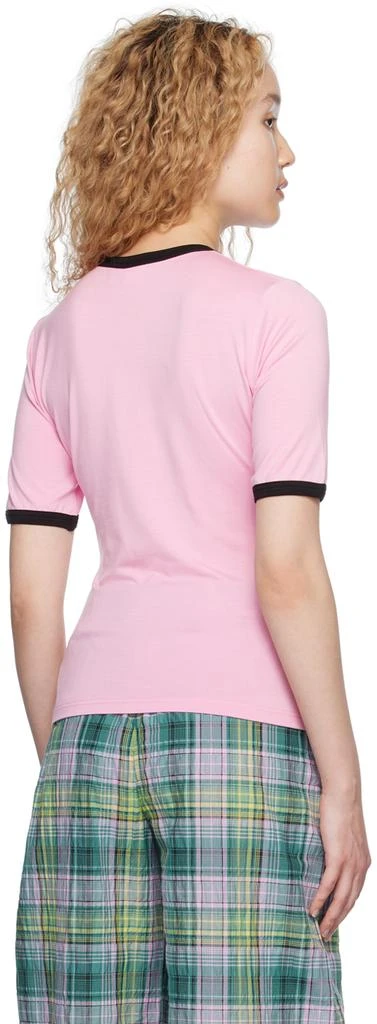 Ganni Pink 'Gym' T-Shirt 3