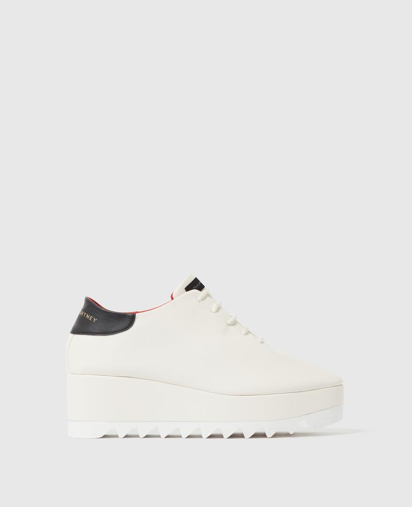 Stella McCartney Stella McCartney - Elyse Lace-Up Platforms, Woman, Ivory, Size: 38h