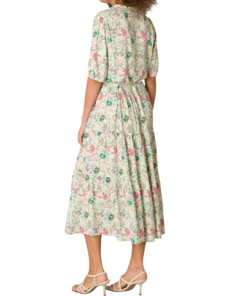 yest Ghayla Maxi Dress In Bright Green/multi 2