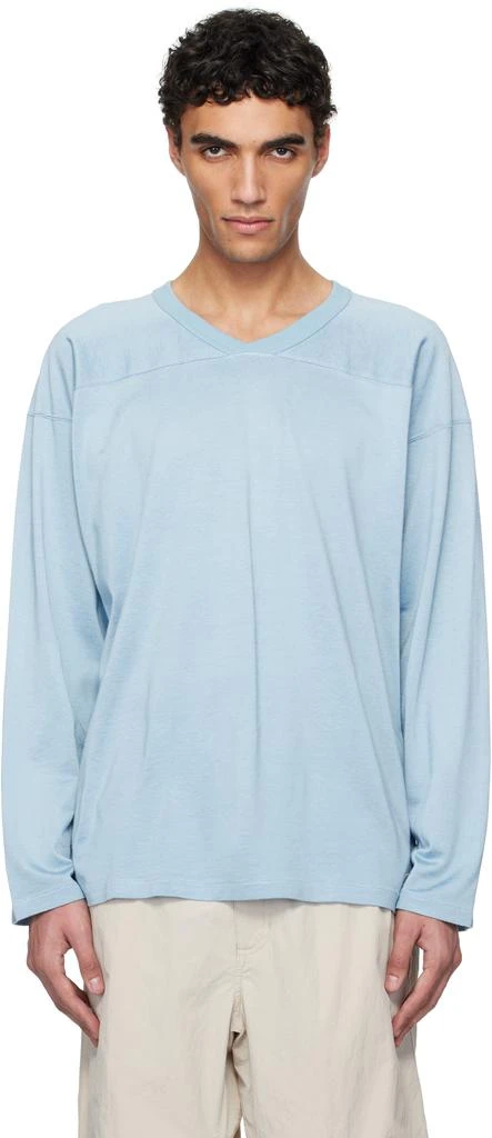 Nanamica Blue Rayon Cotton L/S T-shirt 1
