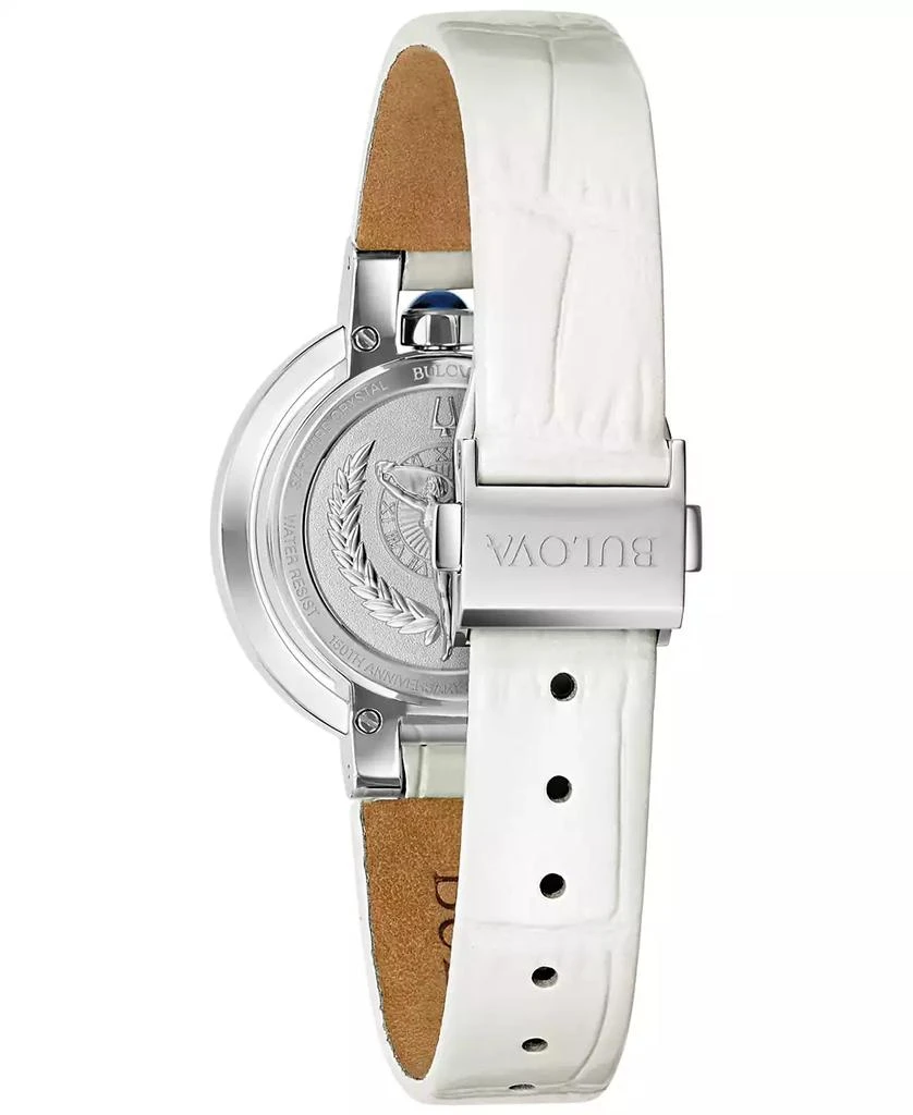 Bulova 150th Anniversary Women
s Rubaiyat White Leather Strap Watch 31mm 3