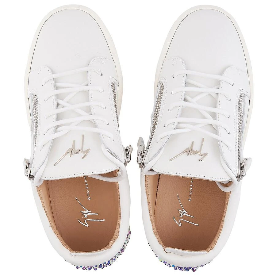Giuseppe Zanotti Gail Rhinestone-Embellished Leather Sneakers 3