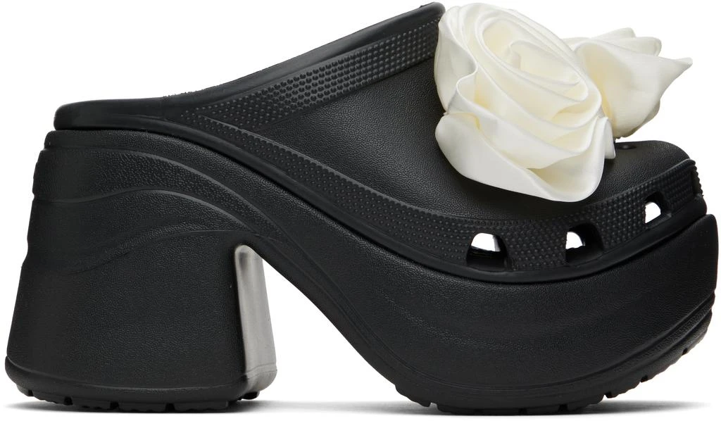 Crocs Black Siren Rosette Clogs 1