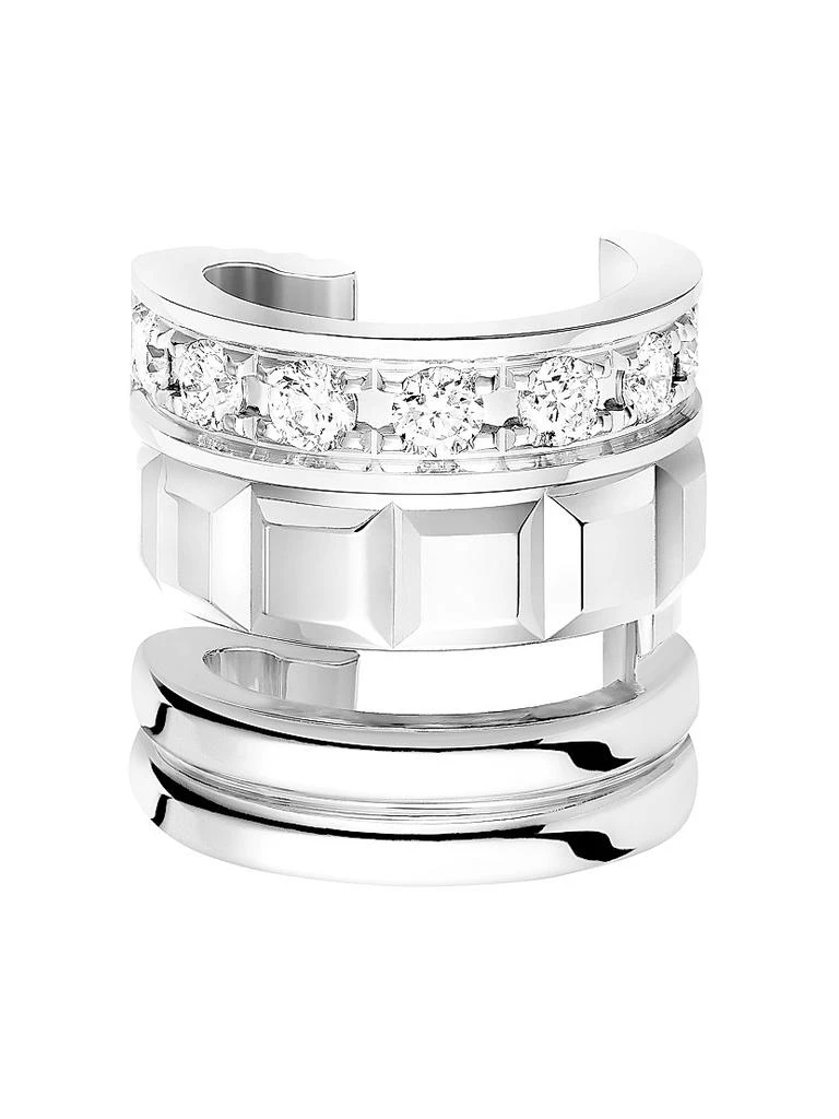 Boucheron Quatre Radiant Edition 18K White Gold & 0.14 TCW Diamond Single Cuff Earring 3