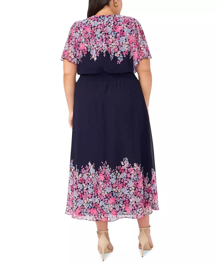 MSK Plus Size Flutter-Sleeve V-Neck Maxi Dress 2