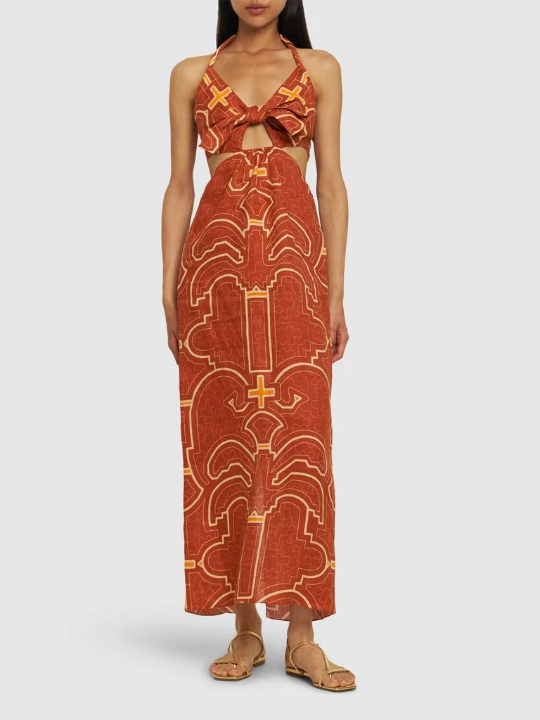JOHANNA ORTIZ Altered States Linen Maxi Dress 1