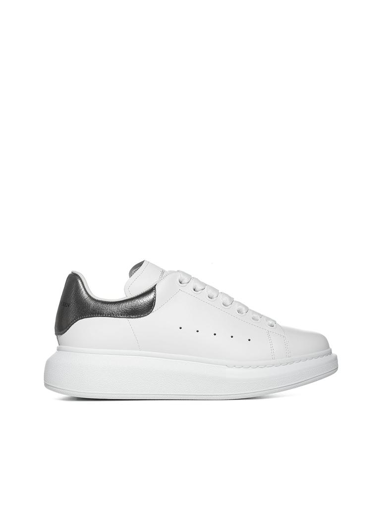 Alexander McQueen Oversized Sneakers In Leather With Contrasting Heel Tab