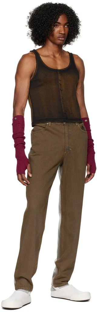 Eckhaus Latta Brown & Silver 'El Jean' Jeans 4