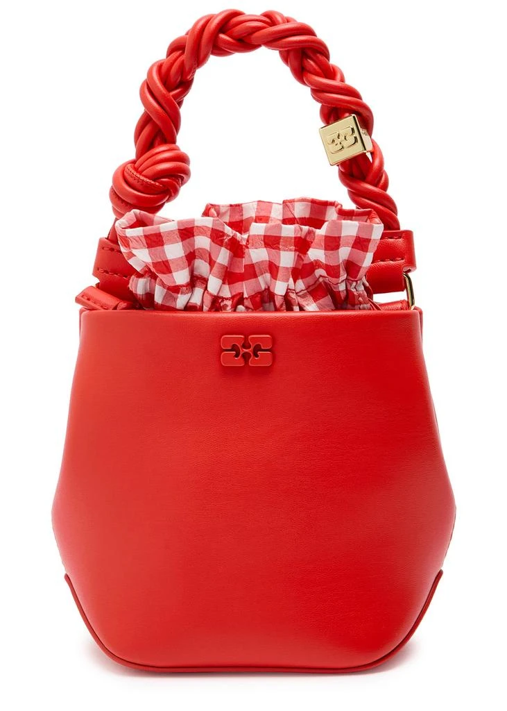 Ganni Bou mini leather bucket bag 1